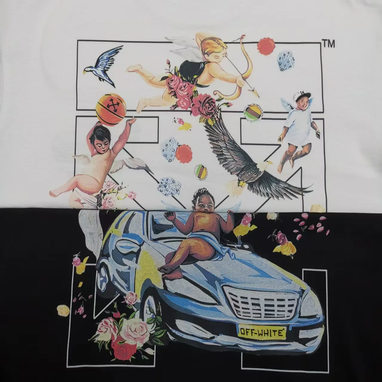 The top proven version OFF-WHI* 25SS new printed short-sleeves, loose fit, the same style for male and female couples stars. American designer Virgil Abloh founded the luxury street brand Off-White based on the pop culture of the younger generation. Walking between street culture and high-end fashion, contemporary elements are used to interpret youth culture, and fine workmanship is used to interpret trendy clothing. Photos, paintings and eye-catching graphic printing are all sources of inspiration for the designer. 32 counts of 260g double yarn pure cotton fabric, the printing uses Kornit digital direct injection technology, and the picture is clear. The white glue base ensures the firmness of the printing, and machine washing is stress-free - 1:1 original mold opening, ZP development, perfectly restored to the original version, produced by a large factory, not produced by a small factory on the market, fine wiring, top-notch craftsmanship, welcome to compare - A complete set of customized accessories for collar labels, hang tags, and wash water labels - Exclusive logo packaging - No matter age, body shape or gender, it is very suitable for both men and women. All details are real photos, buy with confidence. Color: black, white Size: S-XL P;120